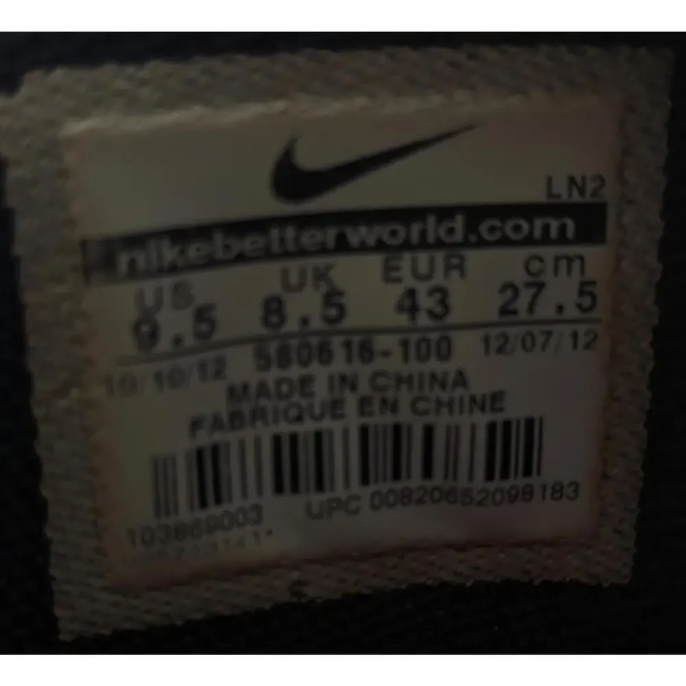 Vintage Mens Nike Air Lunar Force 1‎ White Red Dotted Shoes 580616-100 Size 9.5